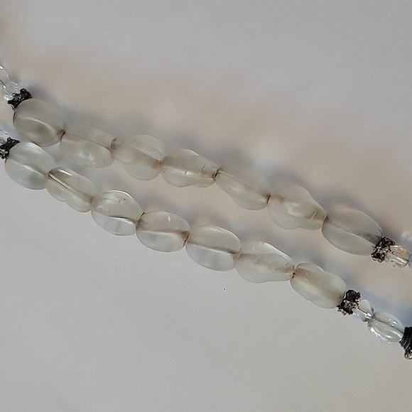 Maya Evangalista Primitive Chunk Stone Dangle Drop Necklace Mid Century Modern - Picture 9 of 12